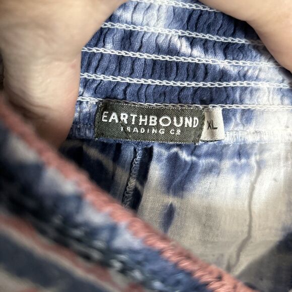 Earthbound Trading Tie Dye Embroidered Layered Skirt Women’s XL Lined - Picture 6 of 9